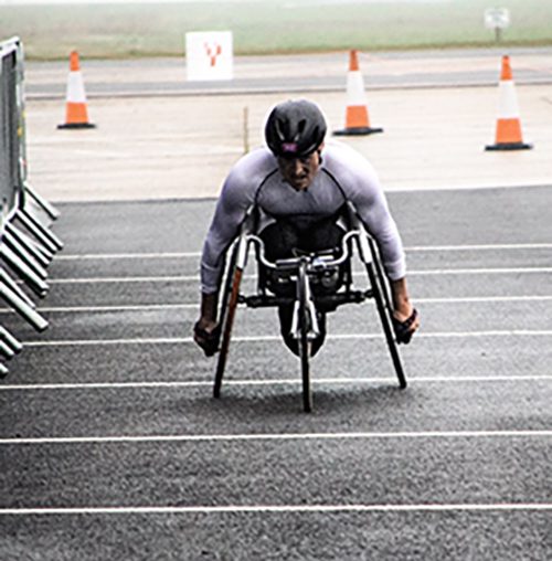 Josh Landmann Competes in the ITU World Cup para-triathlon!